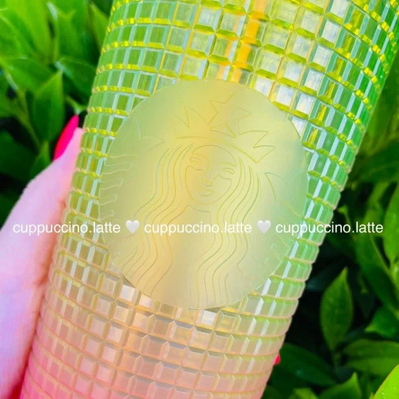 💗2 NEW✨ Starbucks Summer 2 ‘Watermelon’ & ‘Lemon’ Ombre Disco Grid Tumblers - Picture 9 of 15